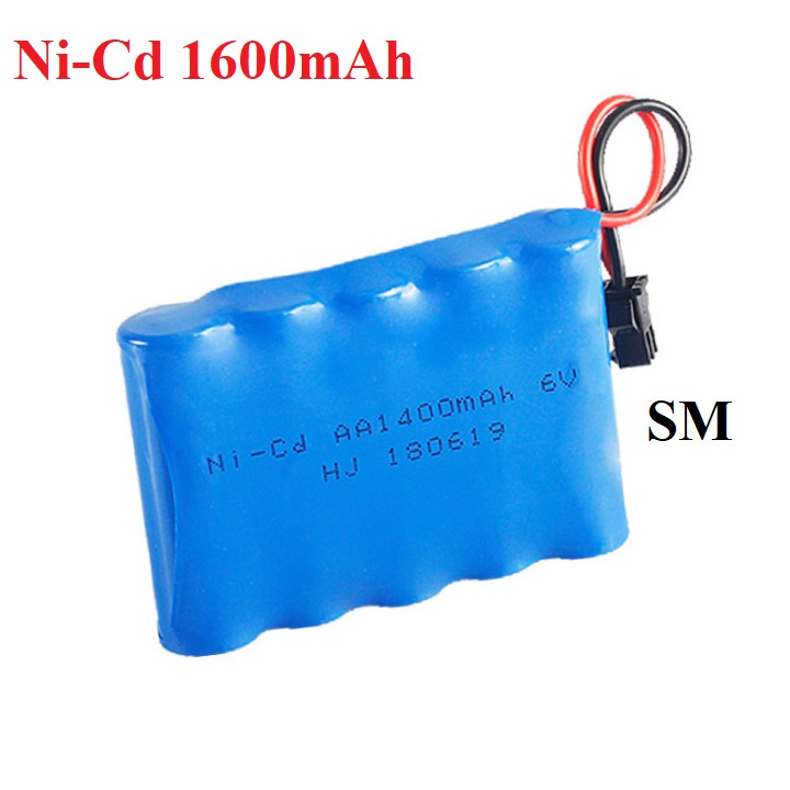 Pin sạc 6v 1400mah dùng cho xe mô hình điều khiển từ xa dung lượng cao cổng nối SM