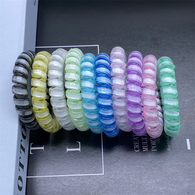 Combo 5 dây buộc tóc lò xo màu Pastel dễ thương sang trọng- Hàng 2 da siêu chắc