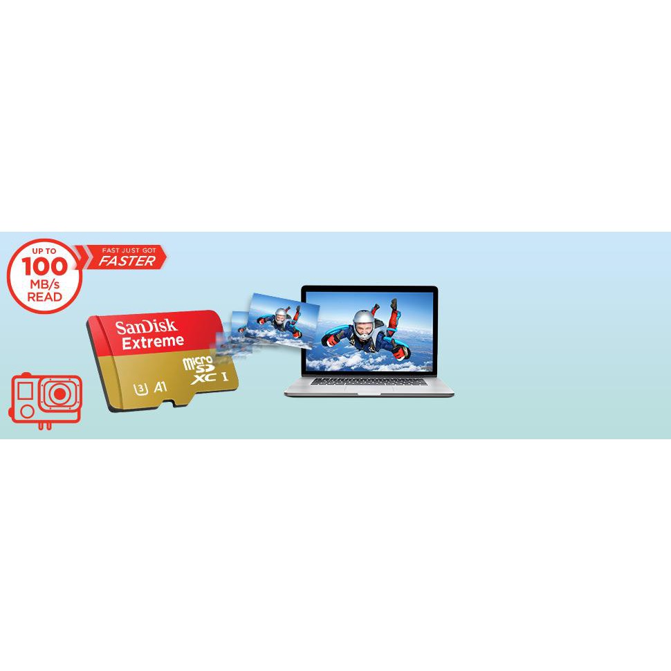 Thẻ Nhớ MicroSDXC SanDisk Extreme V30 U3 4K A2 64GB R160MB/s W60MB/s  - Kèm Adapter (Vàng) - Nhất Tín Computer