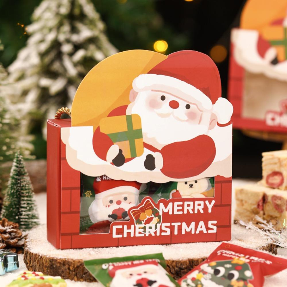 Bộ 5 Vòng Hoa Ông Già Noel Trang Trí Giáng Sinh / Kẹo / Sô Cô La / Bánh Quy / Quà Tặng Cho Bé