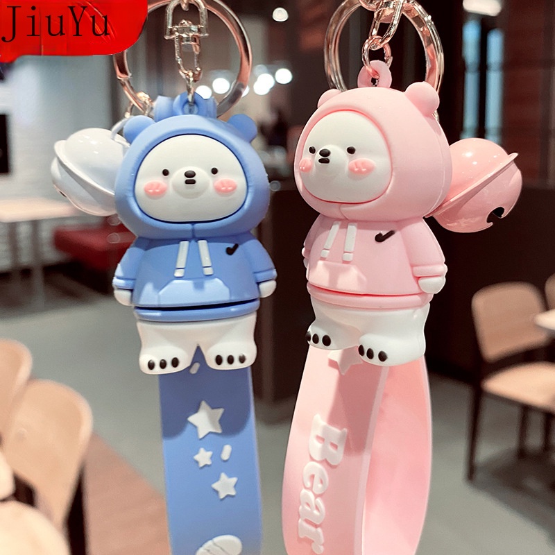 Móc Khóa Hình Gấu Bông Ba Chiều Dễ Thương Sáng Tạo