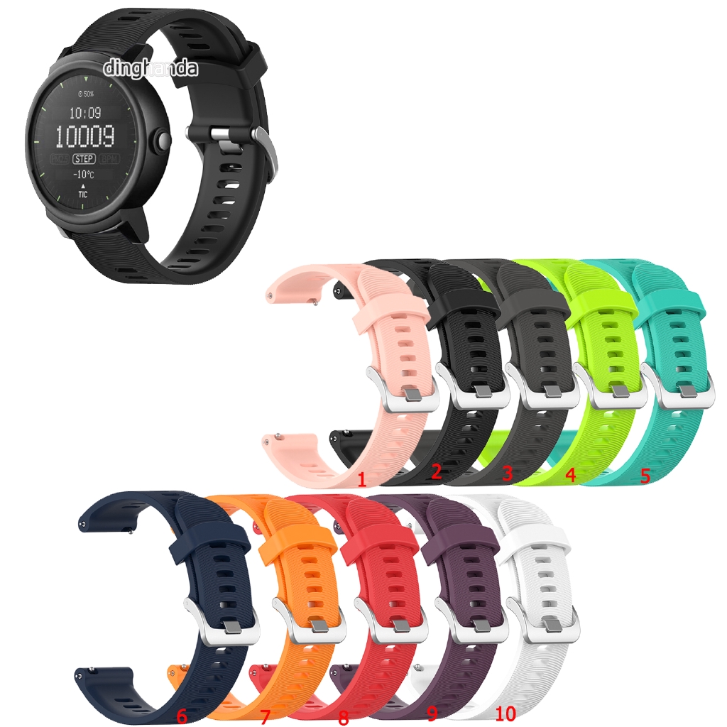 Dây đeo silicon khóa kim loại cho đồng hồ thông minh Ticwatch E