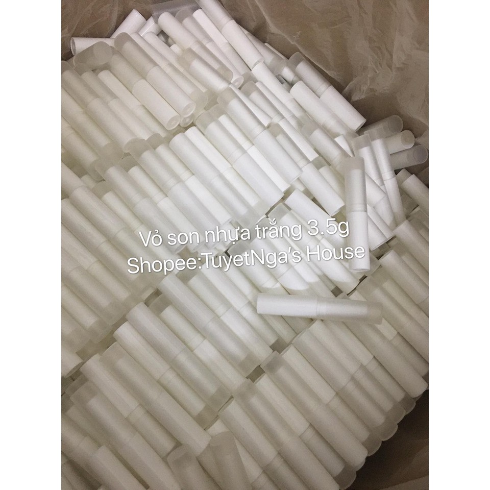 Combo 100/c Vỏ đựng son môi handmade trắng 3.5g