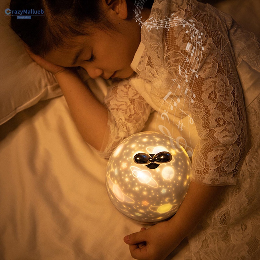 Crazymallueb❤Projector Night Light USB Rechargeable Romantic Star Sky Lamp for Kids Bedroom❤Lighting