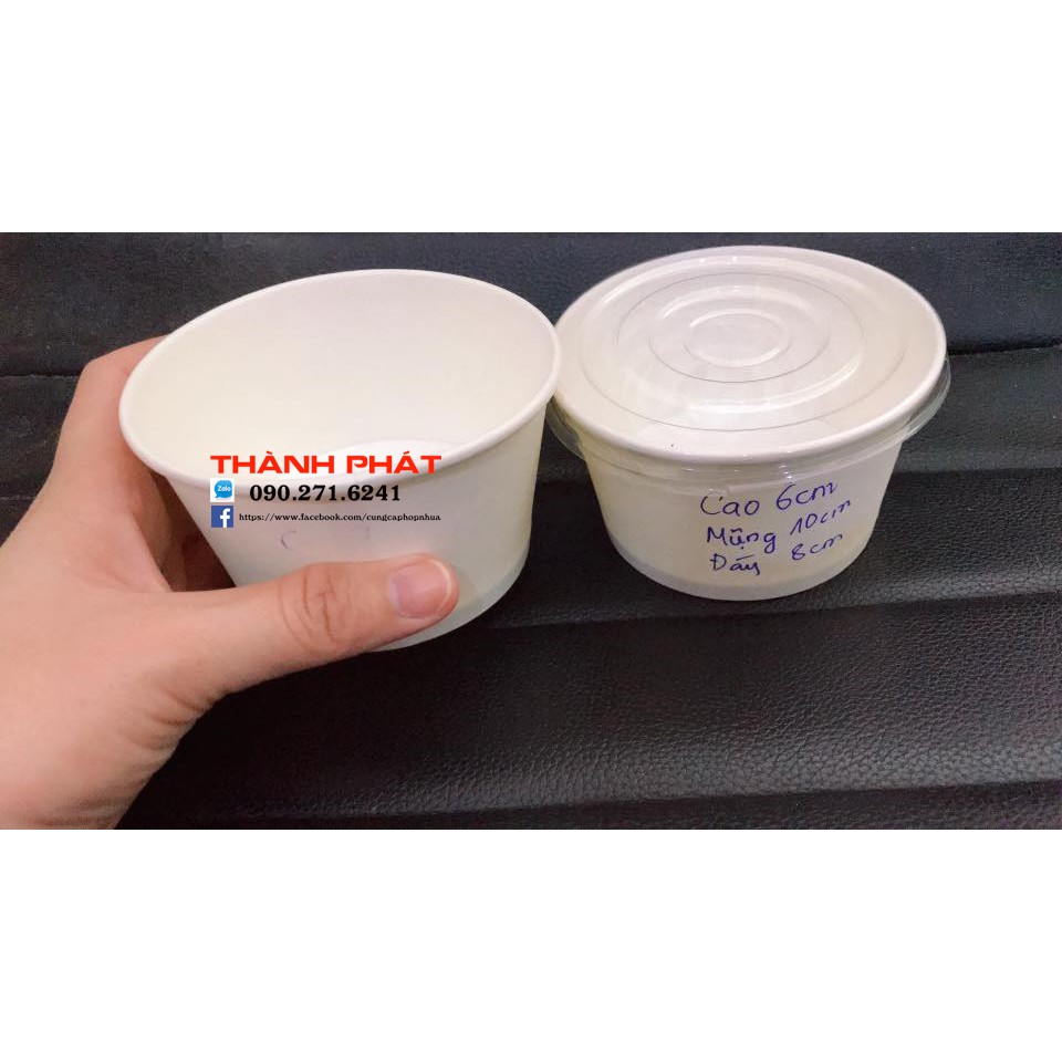 50 Tô giấy đựng kem 300ml - Tô giấy nhỏ đựng canh