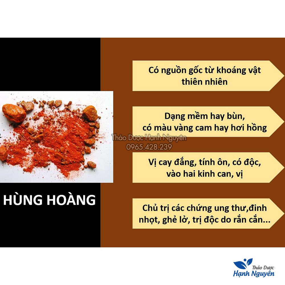 Đá hùng hoàng 100g (Hồng hoàng, hùng tín) - Thảo Dược Hạnh Nguyên