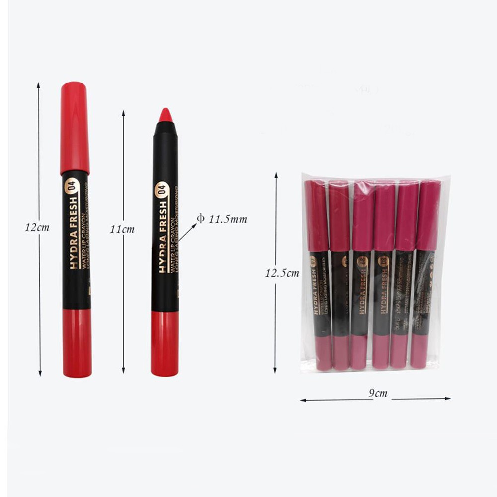 JUNE New Matte Lipstick Pencil Makeup Waterproof Lip Gloss Cosmetic Long Lasting Beauty Sexy Hot Sale Nude Velvet