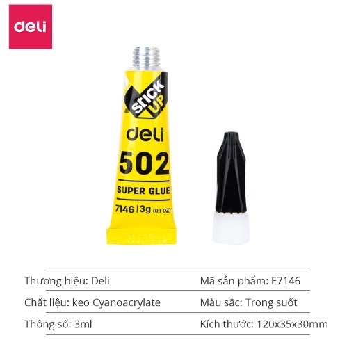 Keo Dán Sắt 502 Deli - 7146