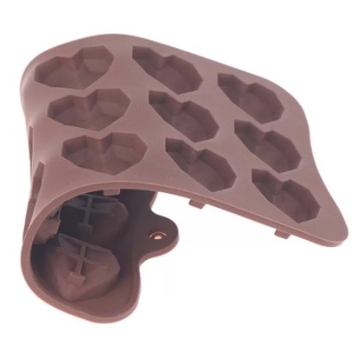 Khuôn sô cô la hình trái tim 15 ô 3D