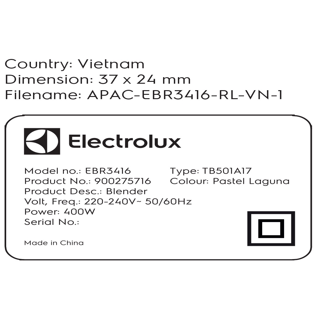 Máy xay sinh tố Electrolux EBR3416 phụ tùng chính hãng