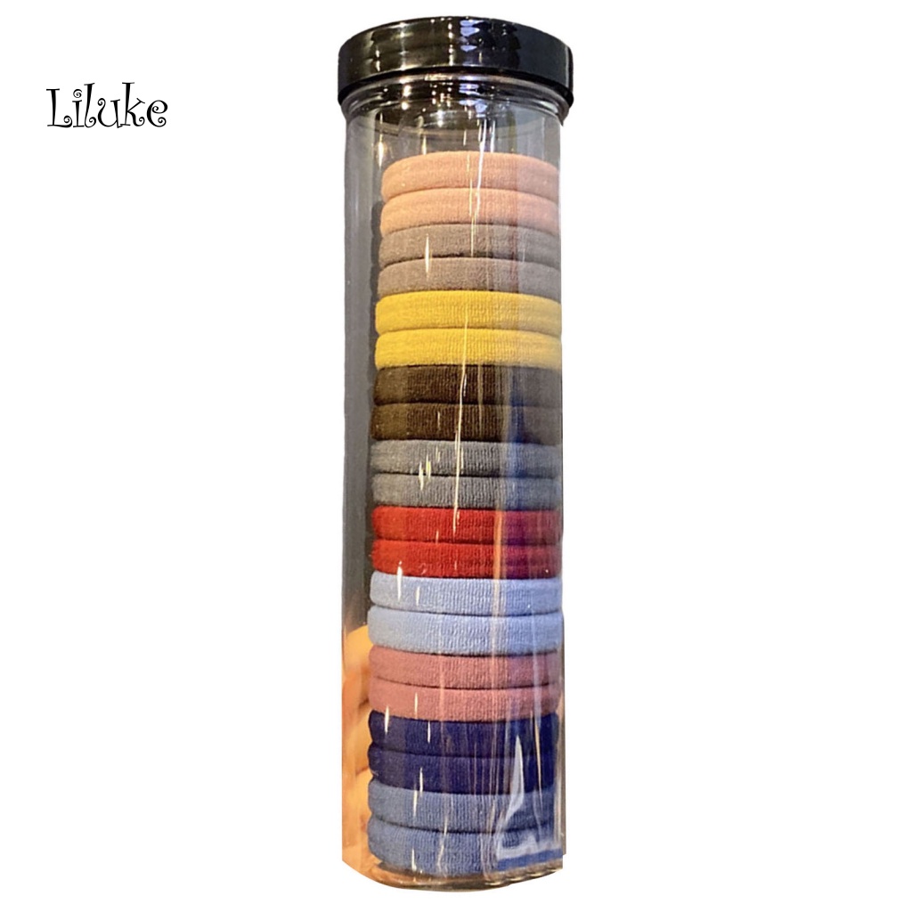 Dây Buộc Tóc Co Giãn Màu Trơn Đơn Giản Cho Nữ