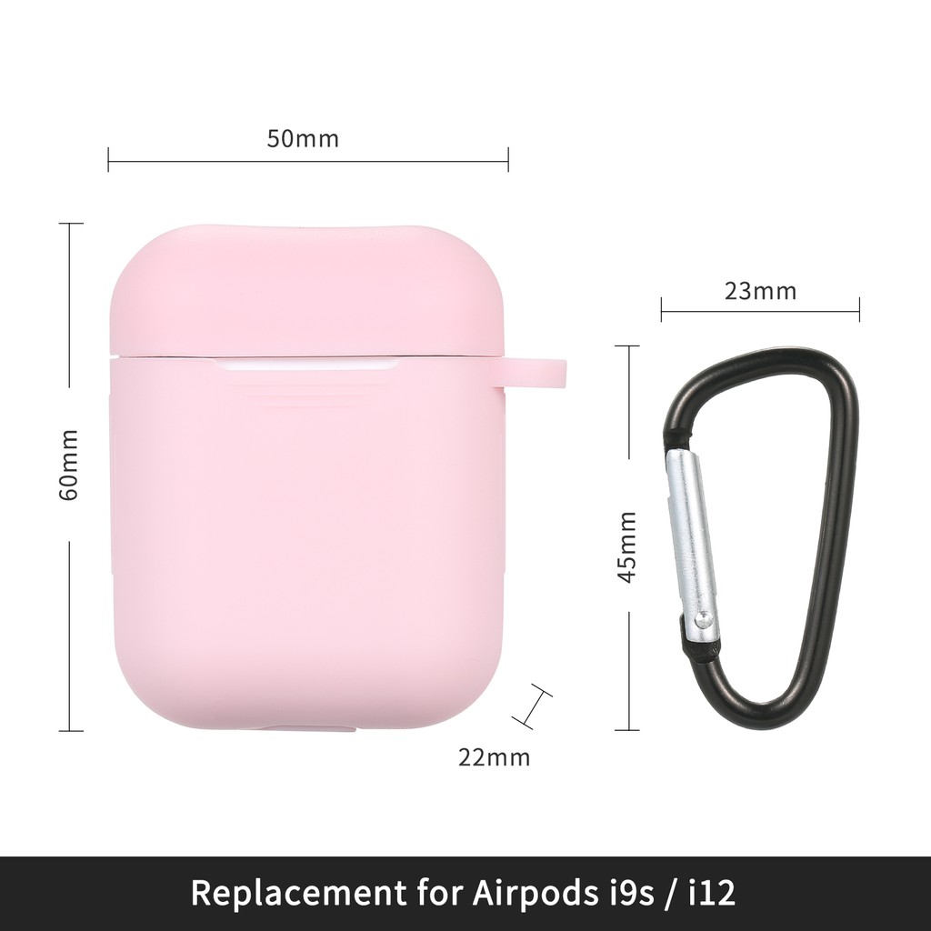 Silicone Vỏ Silicon Bảo Vệ Hộp Sạc Tai Nghe Không Dây Apple Airpods Kèm Móc Khóa