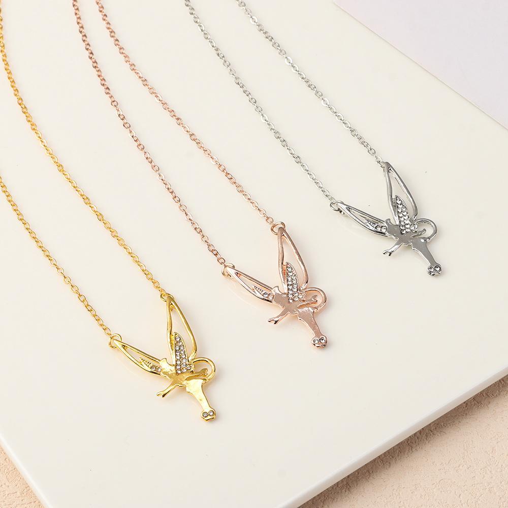 Vòng cổ Mặt Hình Đôi Cánh Thiên Thần Thiết Kế Đơn Giản Sang Trọng|Mặt Vòng cổ Hình Nàng Tiên Xinh Xắn