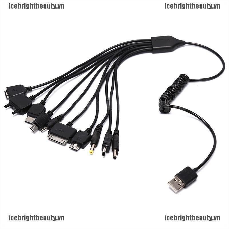 Dây Cáp Sạc 10 Trong 1 Đa Năng Cho Điện Thoại