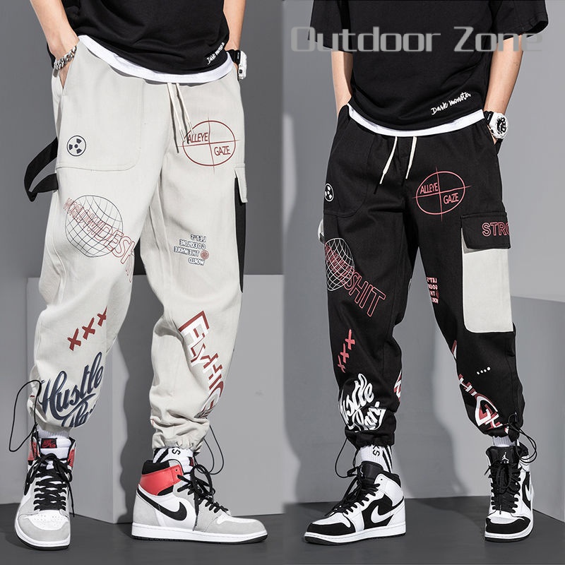 Quần Jogger Dây Rút Dáng Suông In Họa Tiết Graffiti Thời Trang Cho Nam