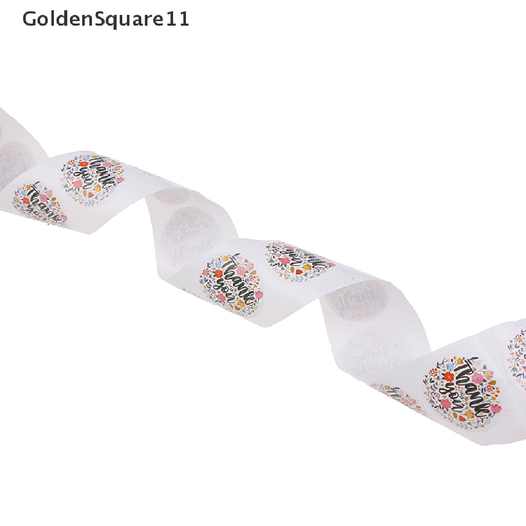 Cuộn 500 miếng dán trang trí sổ tay in chữ thank you dễ thương cho văn phòng