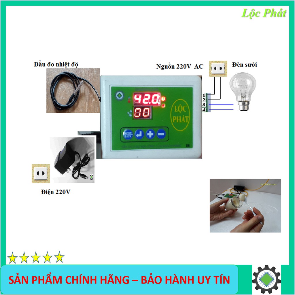 Bộ Điều Khiển Máy Làm Sữa Chua, Ổn Định Nhiệt Độ Ủ Sữa Chua, Có Hẹn Giờ, Không Tốn Điện, Làm Sữa Chua Dẻo Sánh