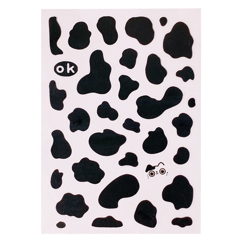 Sticker trang trí hoạ tiết bò sữa chống thấm nước siêu dính J90