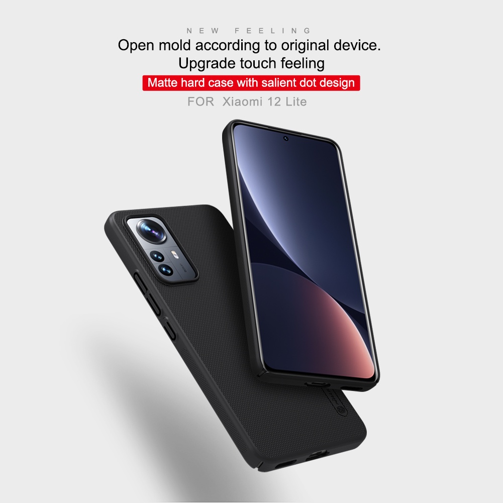 Ốp điện thoại NILLKIN PC cứng siêu mỏng nhám chống sốc chống bám dấu vân tay cho Xiaomi Mi 12 Lite