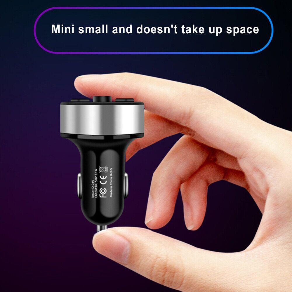 Củ Sạc Nhanh QC 3.0 Kiêm Máy Nghe Nhạc MP3 Màn Hình LED Rảnh Tay
