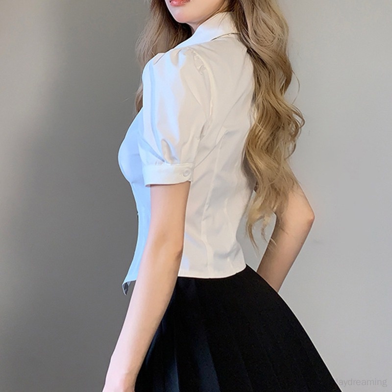 Áo Sơ Mi Nữ Tay Dài Dáng Ôm Màu Sắc Thời Trang