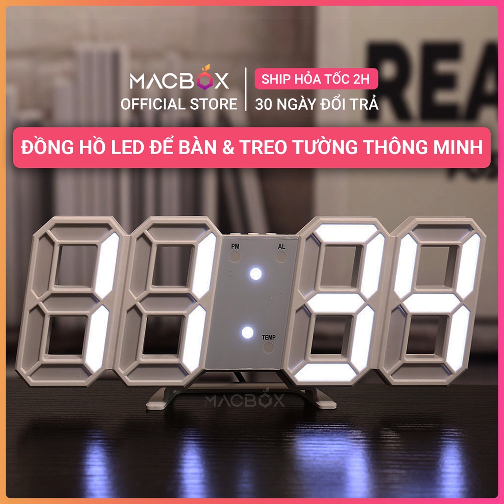 Đồng hồ LED để bàn 3D thông minh báo thức TN828 Smart Clock