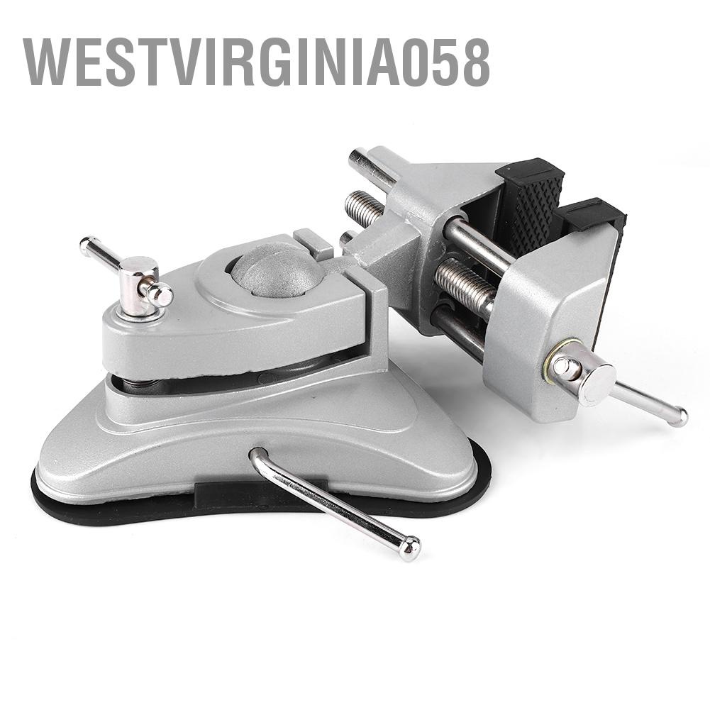 Westvirginia058 Aluminum Alloy 360°Rotating Clamp Vise 70mm Jaw Width Table for Workbench Woodwork