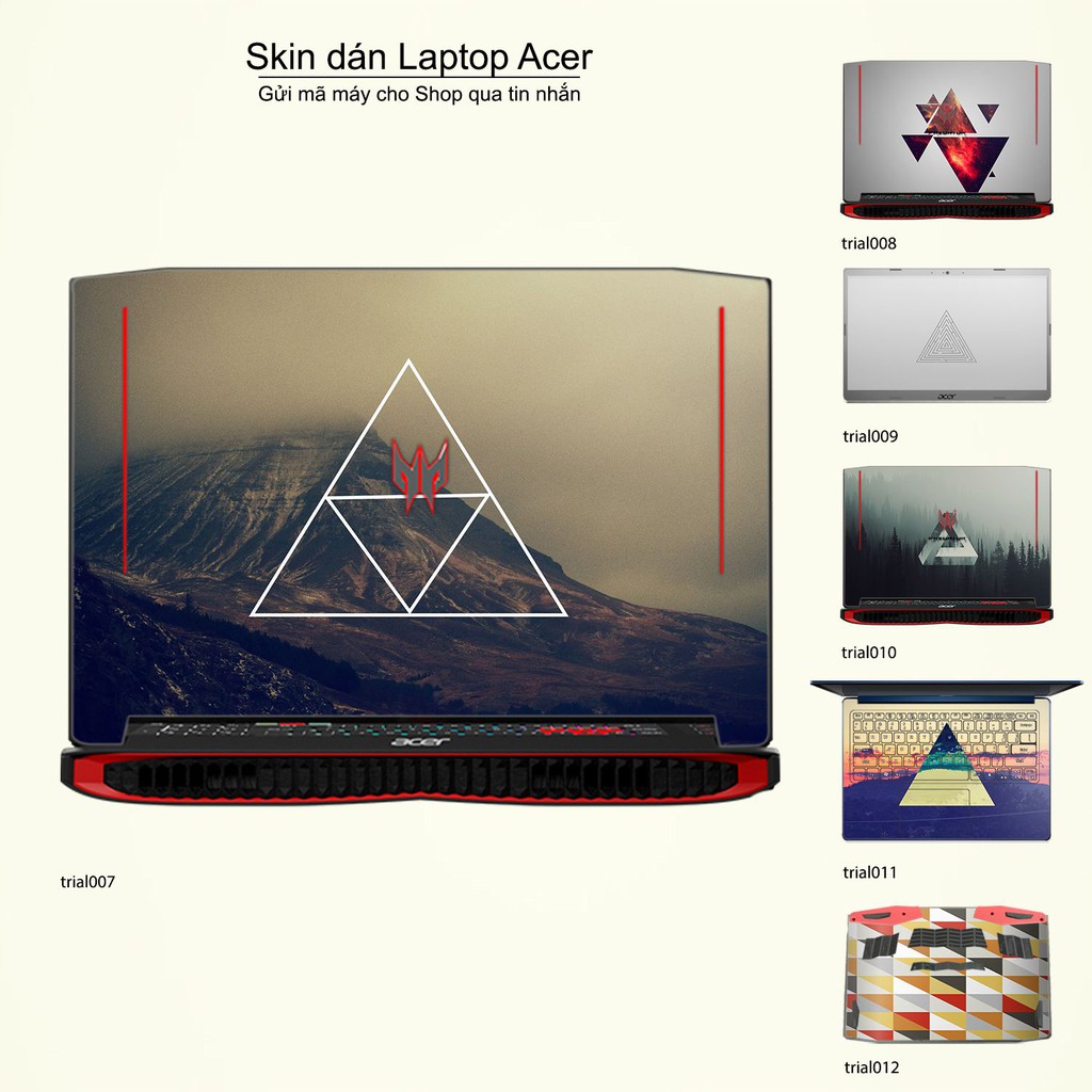 Skin dán Laptop Acer in hình Đa giác _nhiều mẫu 2 (inbox mã máy cho Shop)