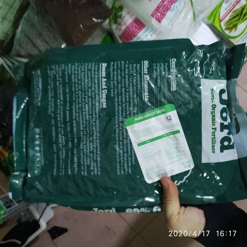 Phân hữu cơ Jord nhập khẩu từ Na Uy 2kg