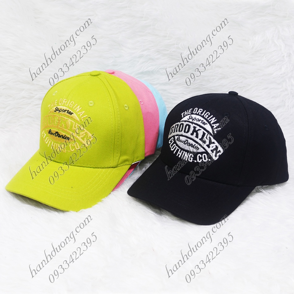 Mũ kết thời trang thêu chữ vải cotton phù hợp cho cả nam và nữ