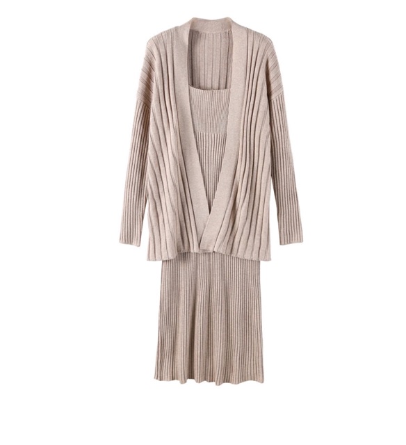 Set cardigan , bộ váy len phong cách Hàn Quốc