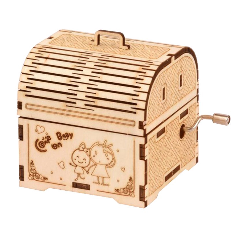 Hộp Nhạc Gỗ 3d Đồ Chơi Lắp Ráp Thủ Công