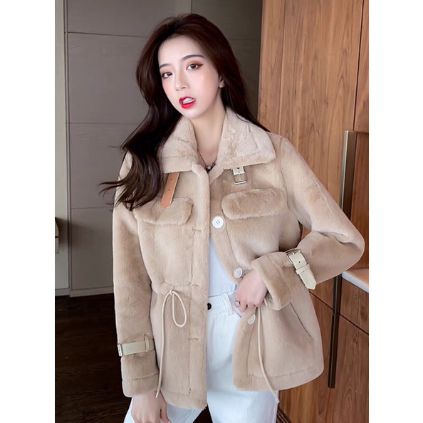 Áo khoác lông thỏ nữ chiết eo cao cấp siêu mềm siêu dày siêu ấm HÀNG CHUẨN CAO CẤP LOẠI 1 Hot 2023 Nacii
