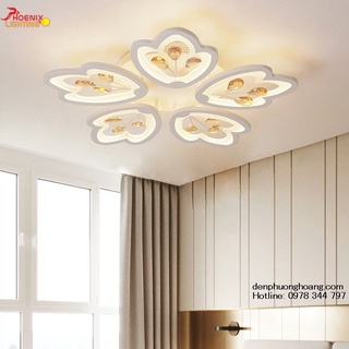 Đèn Ốp Trần Hoa Mai Pha Lê - Đèn Phượng Hoàng