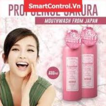 Nước xúc miệng Propolinse Sakura 600ml từ Nhật mùi Hoa Anh Đào🍀CHÍNH HÃNG 🍀giúp làm sạch cả mang bám của thuốc lá