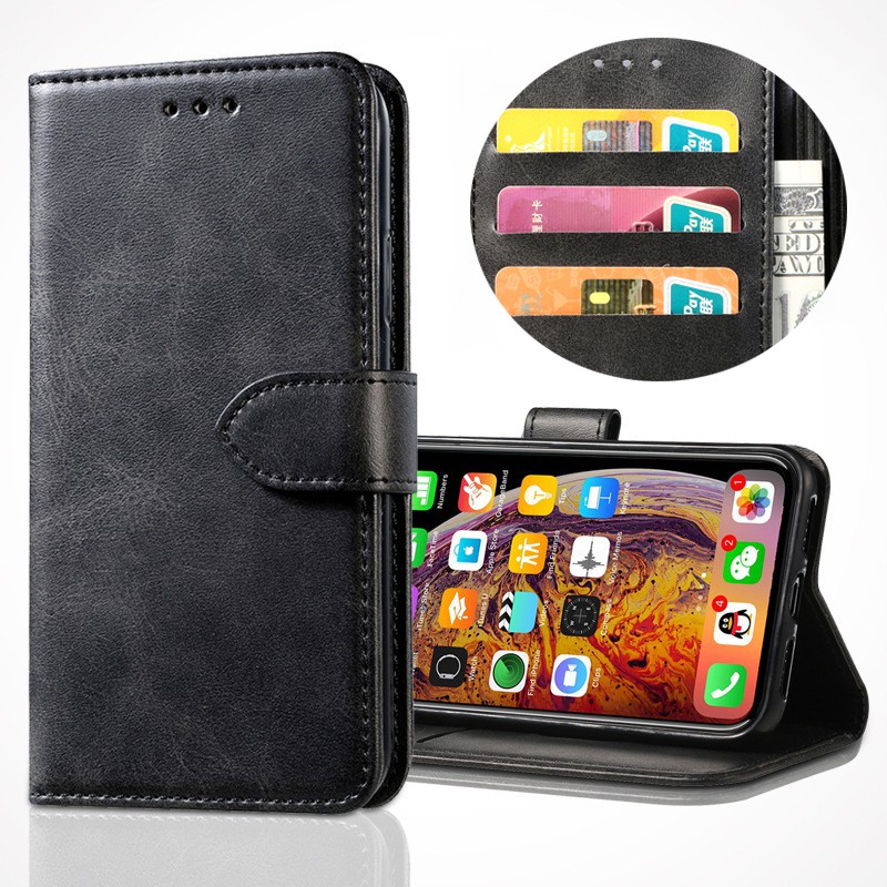 OPPO A16 Reno 5Z 4 Pro 2Z 2F A 2 Z ACE 10X Realme C15 C11 X Lite XT X2 C2 2 3 F11 5 Pro K3 A1K A9 A7 A5S AX7 A91 Soft Flip Leather case Bao da mềm nắp lật