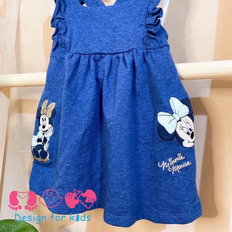 Váy Disney baby xuất dư xịn họa tiết chuột Minnie cho bé gái