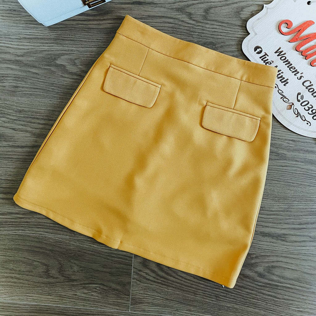 Chân váy ôm A 2 nắp túi thời trang cao cấp-MIN House | BigBuy360 - bigbuy360.vn