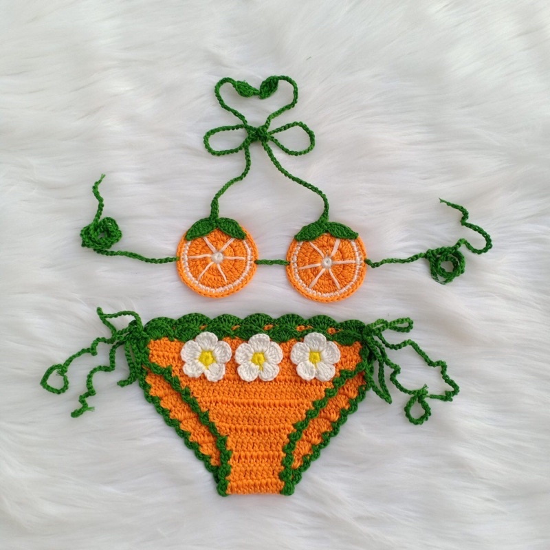 Đồ bơi bikini len cho bé