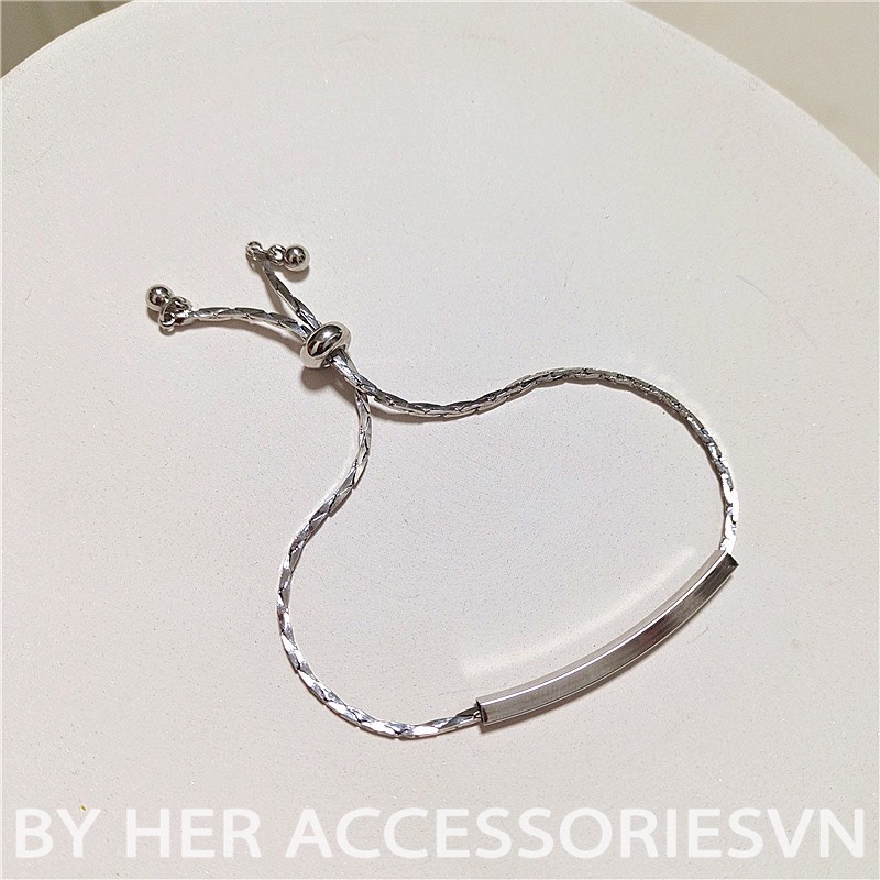 Vòng tay nữ, lắc tay nữ khóa rút " LUCKY " phong cách Vintage HER.ACC Her Accessories T2