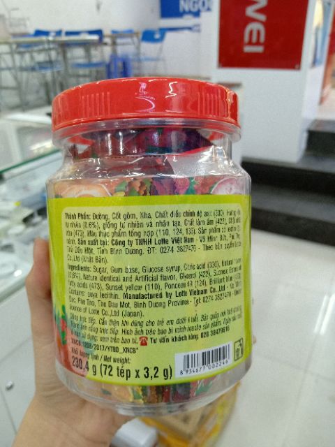 Kẹo gum thổi Lotte hộp 72 tép
