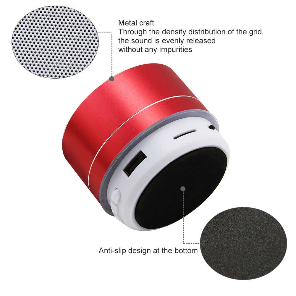 Loa Bluetooth Không Dây Mini Hỗ Trợ Thẻ Tf Có Mic