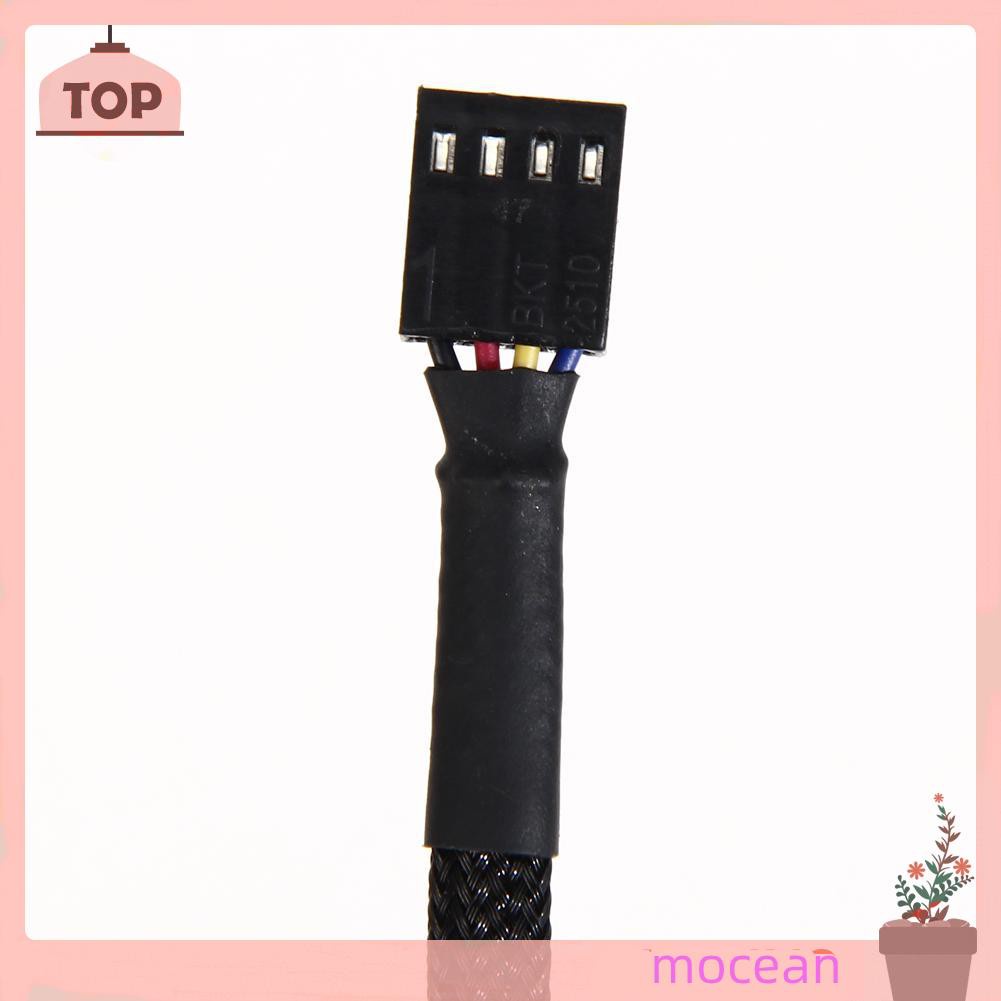 Mocean Bộ 5 Dây Cáp Nối Dài 12in 4 Pin Pwm Cho Máy Tính