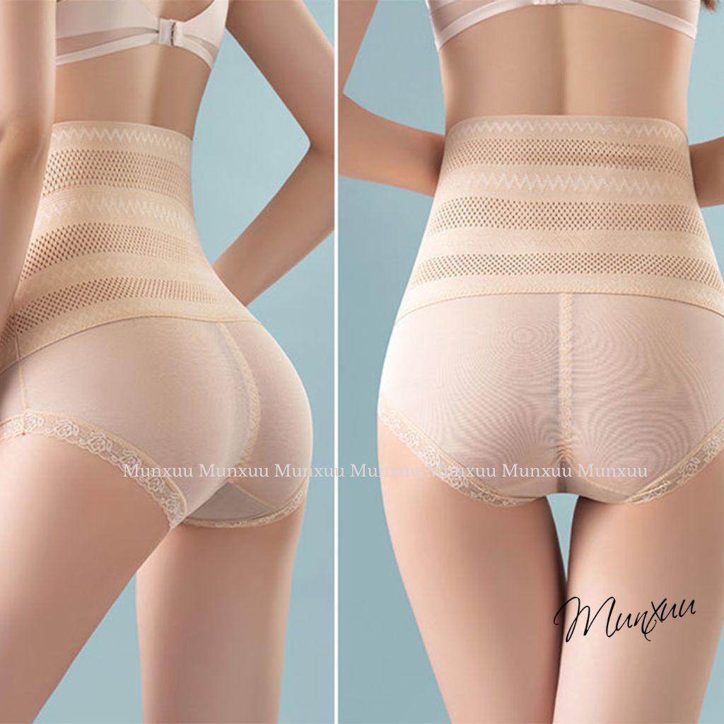Quần Gen Bụng Cạp Cao MUNXUU Vải Thun Co giãn Ôm Bụng Nâng Mông Tôn Dáng -GB17