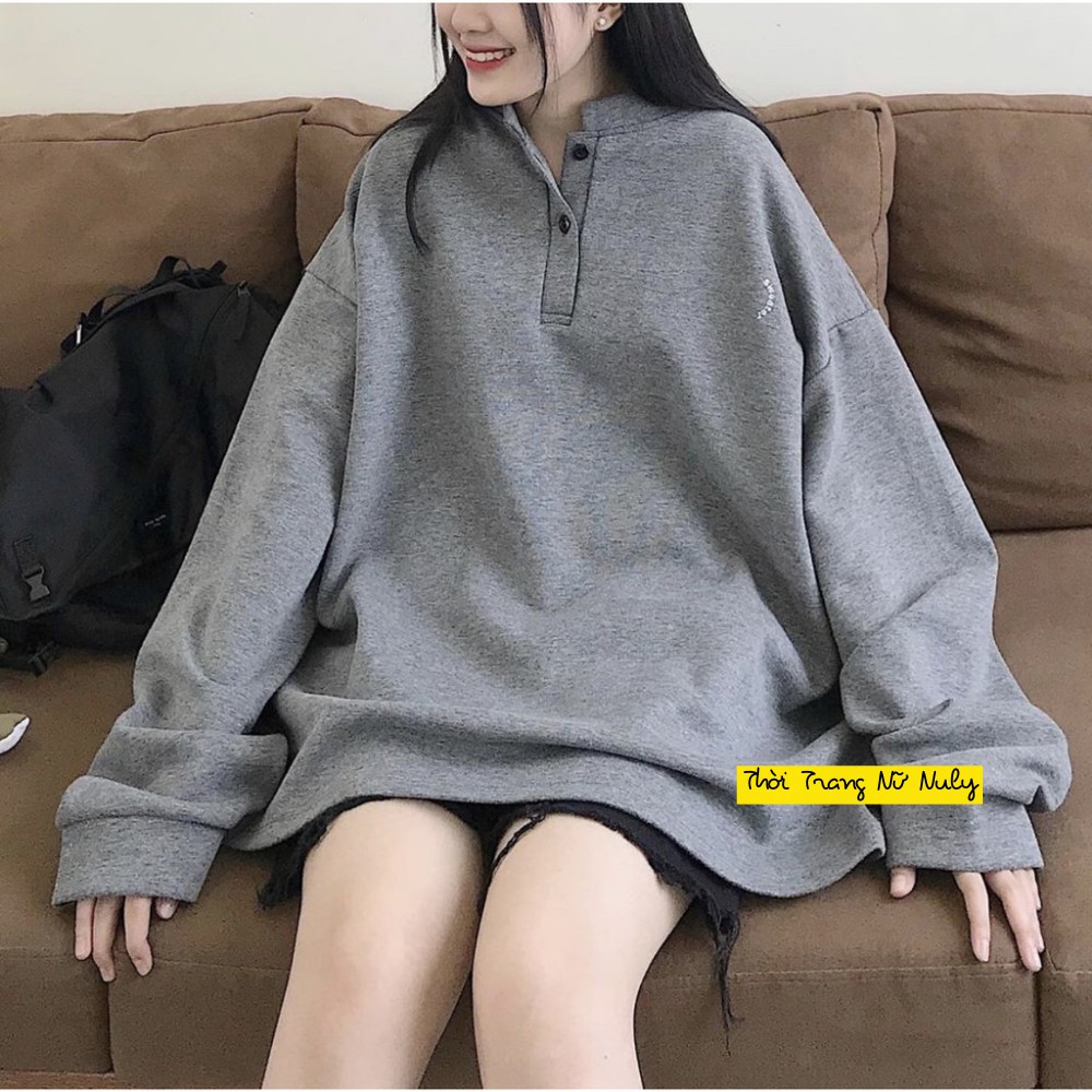 Áo sweater nỉ bông Letters NULY tay bồng, form rộng Oversize kiểu dáng Ulzzang, ASL | BigBuy360 - bigbuy360.vn
