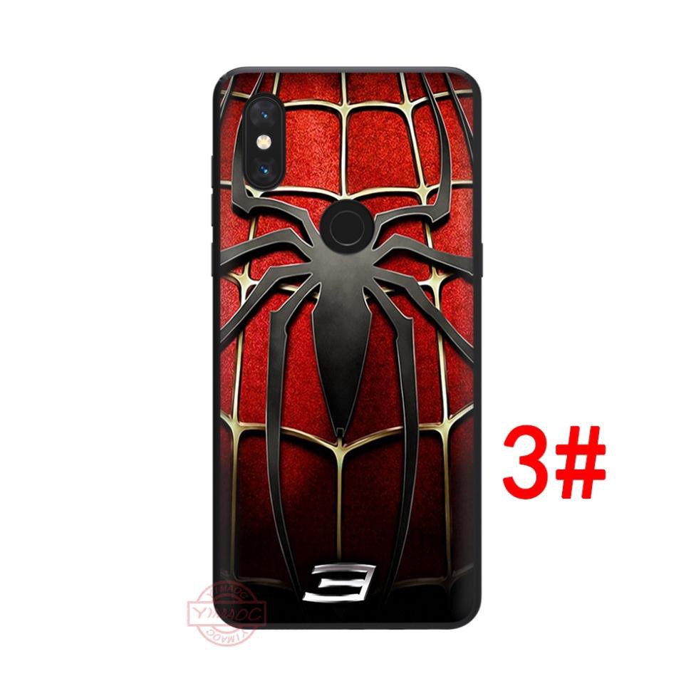  Ốp điện thoại in hình biểu tượng Spider Man dành cho Xiaomi Mi 8/8 SE/9/9 SE/A1/5X/A2/6X/8 Lite/A2Lite/F1/Max 3