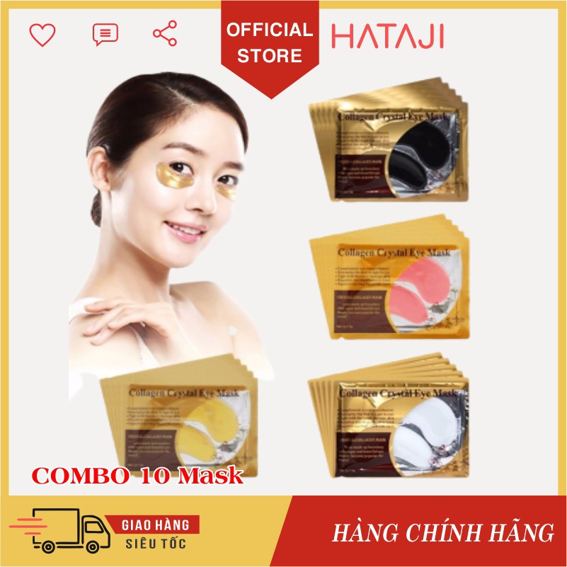 Mặt nạ mắt collagen xóa thâm quầng mắt nhiều mẫu (combo 10 cặp) HATAJI