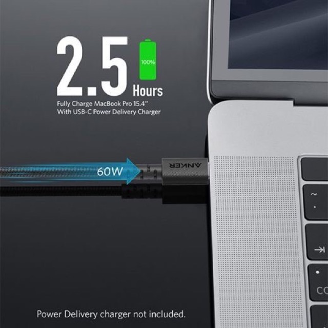 Cáp sạc nhanh Anker chuẩn PD PowerLine Select + Usb C to Usb C 2.0 0.9m A8032 /1.8m A8033