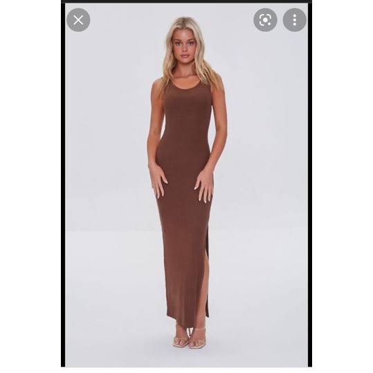 Đầm body f21 tank maxi dress dáng dài VNXK đầm ba lỗ hai dây ôm body xẻ tà forever 21 xuất khẩu dư xịn