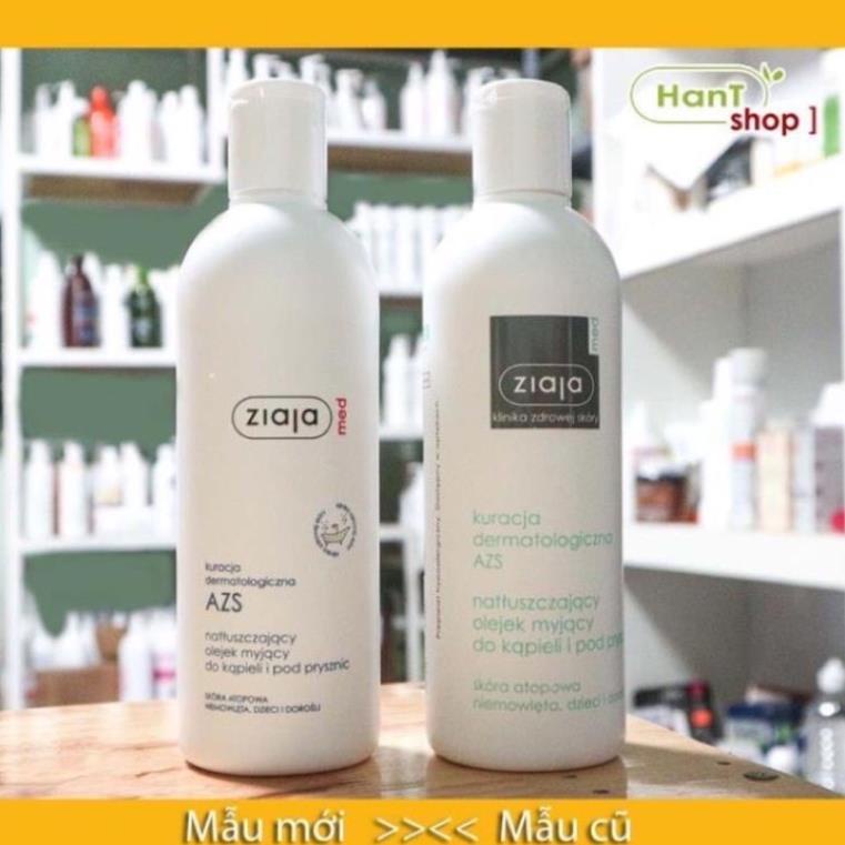 Dầu tắm dưỡng ẩm dịu nhẹ Ziaja Med Atopy AZS
